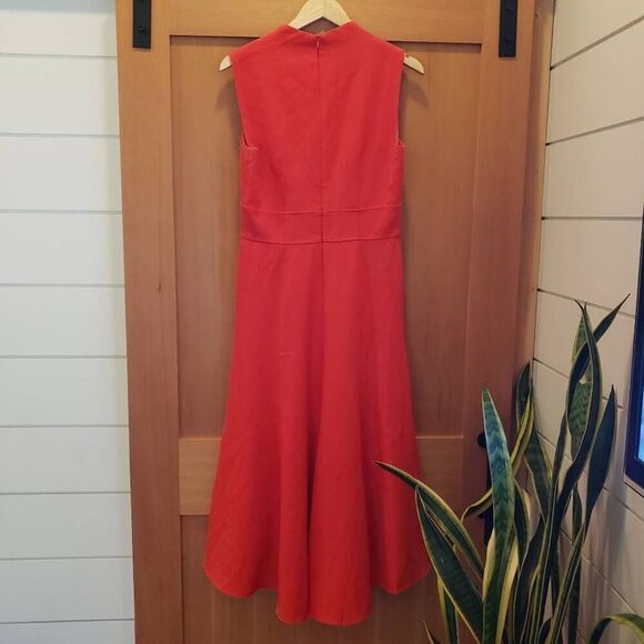 Eliza J High Low Fit & Flare Midi Dress Red 8 - Picture 6 of 9